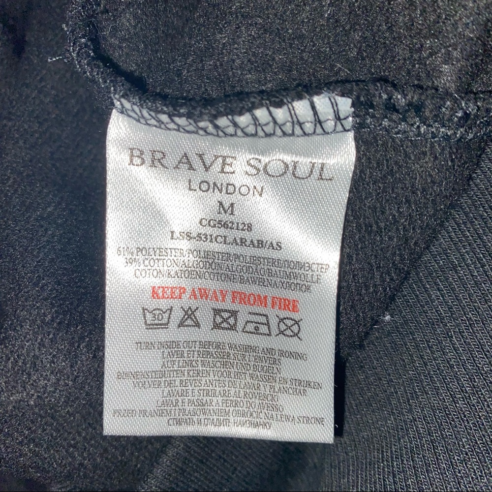 Brave Soul London NEW Clara black hoodie sweatshirt size Medium - Picture 6 of 9
